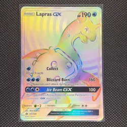 Lapras GX - 151/149 - Secret Rare - Sun & Moon Base Set - Pokemon Card - LP - Image 1