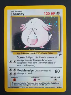 Chansey 3/130 Holo - Base Set 2 - Pokemon Card - Excellent Condition - Image 1