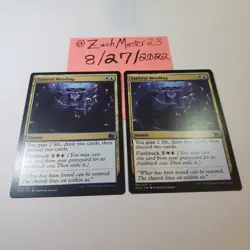 x2 Faithful Mending MID MTG 221/277 UNCOMMON NM x2 (Box1) - Image 1