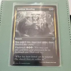 MTG Faithful Mending Foil Innistrad: Double Feature Magic the Gathering NM Mint - Image 1