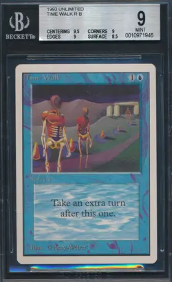 Unlimited Time Walk BGS 9 Graded Magic MTG (1946) -magicgraders- - Image 1