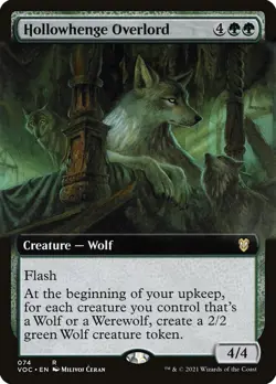 MTG Hollowhenge Overlord Extended Art - Innistrad: Crimson Vow Commander #074 - Image 1
