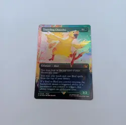 Traveling Chocobo Borderless FOIL MTG Rare Magic: The Gathering Final Fantasy - Image 1