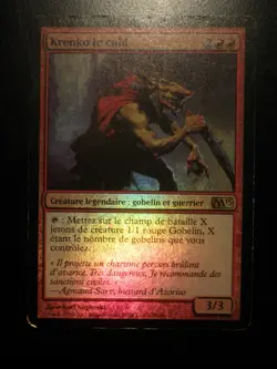 mtg magic 2013 m13 krenko mob boss FOIL FRENCH vf fr krenko le caid played - Image 1
