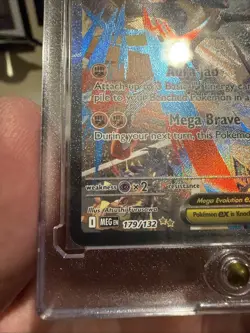 Pokemon TCG Mega Lucario Ex 179/132 Secret Rare Holo Extremely Clean NM Card NM - Image 2