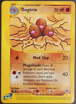 Dugtrio 044/165 • Expedition Base Set Regular • Lightly Played • Vintage Pokemon - Image 1