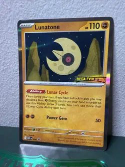 Pokemon TCG Lunatone Mega Evolution 004 NM Prerelease Promo Stamped - Image 2