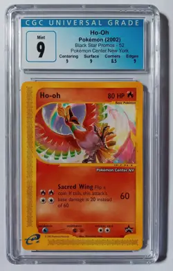 CGC 9 Ho-Oh Black Star Promo #52 Pokemon Center New York - Image 1