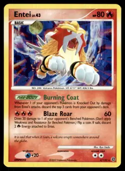 2007 Diamond & Pearl - Secret Wonders Entei Basic/Rare Holo #4 - Image 1