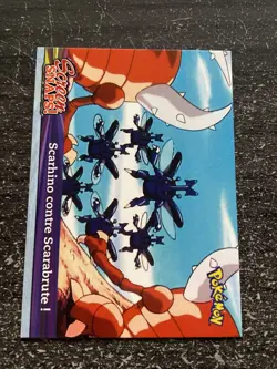 CARTE POKEMON TOPPS SNAP - SCREEN SNAPS! SCARHINO CONTRE SCARABRUTE NEUF FR - Image 1