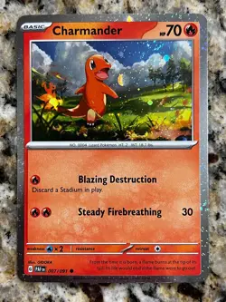 Charmander • 007/091 • Cosmos Holo • Pokemon • Paldean Fates Promo - Image 1