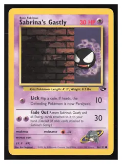Sabrina's Gastly (96) Gym Challenge #096/132 Pokemon - Image 1