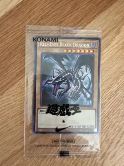 NIKE Yu-Gi-Oh! Promo Red-Eyes Black Dragon 2025 Exclusive Card sealed - Image 1