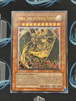 Yugioh Hamon, Lord Of Striking Thunder Ultimate Rare SOI-EN002 HP - Image 1