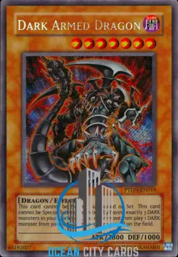Yugioh Dark Armed Dragon PTDN-EN019 Secret Rare MP - Image 1