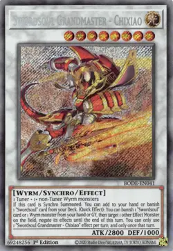 Swordsoul Grandmaster - Chixiao Yu-Gi-Oh! BODE-EN041 1st Secret Rare - Image 1