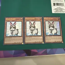 3x Rescue Rabbit 1st Edition Ultra Rare RA02-EN008 Yu-Gi-Oh! - Image 1