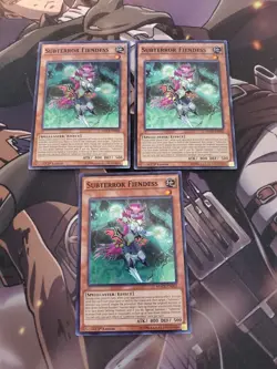 Yugioh - Subterror Fiendess MACR-EN082 NM 1st ed Super Rare x3 - Image 1