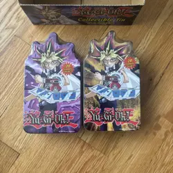 2005 Yu Gi Oh Sealed Collectible Tins With Gumballs Case Of 10 With Box Vintage - Image 3