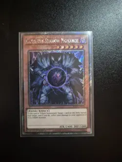Yu-Gi-Oh TCG Caius the Shadow Monarch Platinum Secret Rare Card RA03-EN194 - Image 1