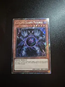 Yu-Gi-Oh TCG Caius the Shadow Monarch Platinum Secret Rare Card RA03-EN194 - Image 2