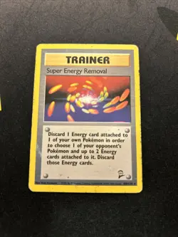 Super Energy Removal 108/130 PL -Vintage Rare Pokemon Card- Base Set 2 (4s) - Image 1