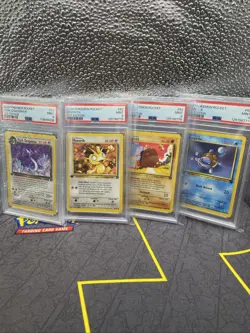 Pokemon Card 1st Edition Team Rocket PSA 9 Lot: Squirtle, Dragonair, Meowth, Dig - Image 1