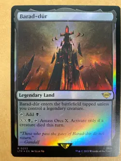 MTG 1x FOIL Barad-dur # 253 Lord of the Rings Magic the Gathering Card x1 NM - Image 1