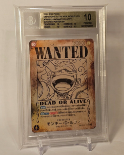 ONE PIECE Card Luffy OP09-119 Wanted Emperors in the New World Japanese - BGS 10 - Image 3