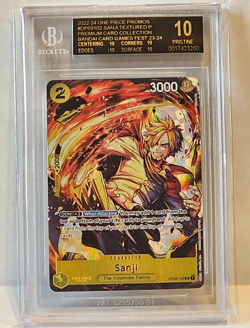 One Piece Sanji '23-24 Bandai Card Game Fest OP03-102 English BGS 10 BLACK LABEL - Image 2