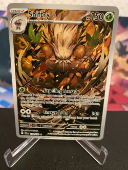 Pokemon Card - Shiftry 163/162 Holo Illustration Rare 2024 Shiny Foil Art TCG - Image 1