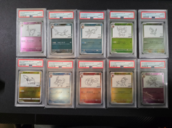 PSA 10 YU NAGABA Pokemon Card Pikachu Eevee Promo Limited Full Set Of 10 - Image 1