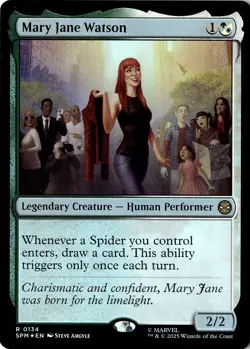NM - Mary Jane Watson R Foil Marvel's Spider-Man 134 - Image 1