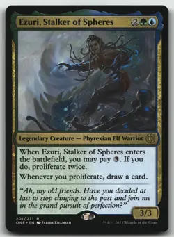 Ezuri, Stalker of Spheres R Phyrexia: All Will Be One 201 LP - Image 1