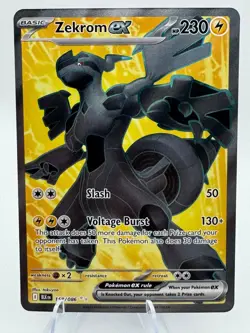 🌏 Pokemon TCG Zekrom EX Black Bolt 158/086 Ultra Rare Card SV NM Condition 🌏 - Image 1