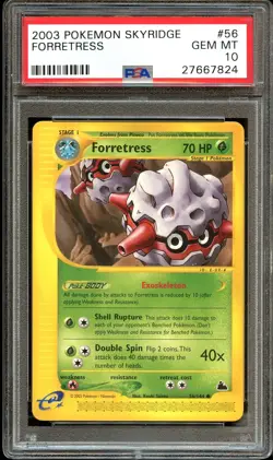 PSA 10 GEM MINT Forretress 56/144 Skyridge Set Pokemon Card 824 - Image 2
