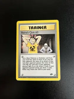 Pokemon Blaine's Quiz 112/132 Gym Challenge Unlimited Edition Variant ￼ - Image 1