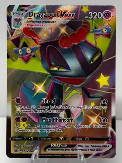 Pokemon Dragapult VMAX SWSH097 Sword & Shield SHINY BLACK STAR PROMO - Image 2