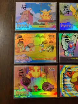 VLP/LP - Custom Listing - Topps Pokemon Rainbow Foils & Charmander - Blue Label - Image 2