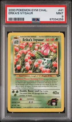 2000 POKEMON GYM CHALLENGE #41 ERIKA'S IVYSAUR PSA 9 - Image 1