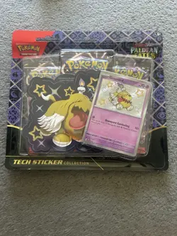 Pokemon TCG Paldean Fates Tech Sticker Collection - 3 Packs SEALED - Image 1