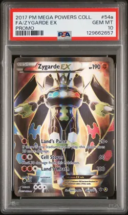 PSA 10 Zygarde EX Mega Powers Collection 54a Alt Art Promo Pokemon - Image 1