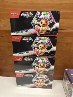 Pokemon TCG Scarlet And Violet Prismatic Evolutions Surprise Box Lot Of 4 - Image 1