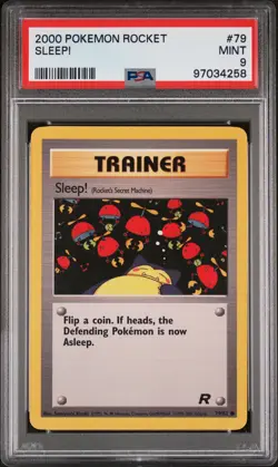 2000 POKEMON ROCKET #79 SLEEP! PSA 9 - Image 1