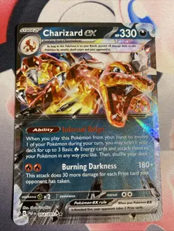 Charizard ex 054/091 SV: Paldean Fates Holo Double Rare Pokemon Near Mint - Image 1