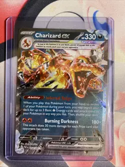Charizard ex 054/091 SV: Paldean Fates Holo Double Rare Pokemon Near Mint - Image 3