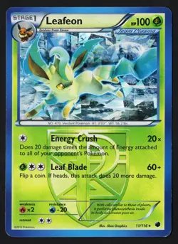 Leafeon Holo 11/116 Plasma Freeze Cracked Ice 2013 - Pokemon TCG - Image 1