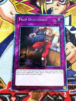 Trap Dustshoot ra04-en121 1st Edition (M/NM+) Platinum-Secret Rare Yu-Gi-Oh! - Image 1