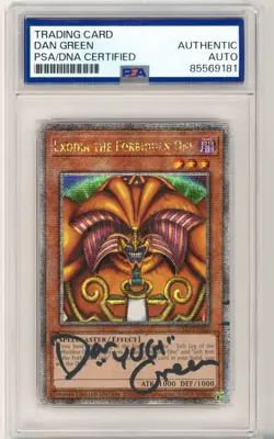 PSA Signed Dan Green Yu-Gi-Oh! TCG Exodia the Forbidden One (QCSR) TN23-EN002 - Image 1
