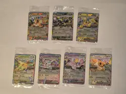 Prismatic Evolutions Surprise Box Sealed Stamp Ex Promo Cards 7/9 Set - Image 1